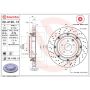 Brembo 09.A190.13 Premium Floating Two Piece UV Coated Vented Drilled And Slotted Brake Rotor
