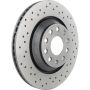 Brembo KTX4089 Brembo low-met brake pad and Xtra vented drilled brake disc kit