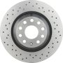 Brembo KTX4089 Brembo low-met brake pad and Xtra vented drilled brake disc kit