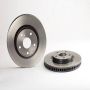 Brembo KT00748 Brembo ceramic brake pad and UV coated vented  brake disc kit