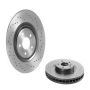 Brembo KTX0106 Brembo ceramic brake pad and Xtra vented drilled brake disc kit