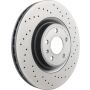 Brembo KTX4055 Brembo low-met brake pad and Xtra vented drilled brake disc kit
