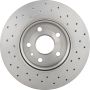 Brembo KTX0108 Brembo ceramic brake pad and Xtra vented drilled brake disc kit