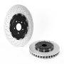 Brembo 09.B386.13 Premium Floating Two Piece UV Coated Vented Drilled And Slotted Brake Rotor