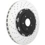 Brembo 09.B386.13 Premium Floating Two Piece UV Coated Vented Drilled And Slotted Brake Rotor