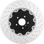 Brembo 09.B386.13 Premium Floating Two Piece UV Coated Vented Drilled And Slotted Brake Rotor