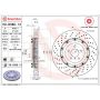 Brembo 09.B386.13 Premium Floating Two Piece UV Coated Vented Drilled And Slotted Brake Rotor
