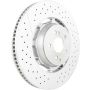 Brembo 09.B848.33 Premium Dual Cast Vented Drilled/Grooved UV Coated Brake Rotor