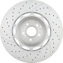 Brembo 09.C127.33 Premium Dual Cast Vented Drilled/Grooved UV Coated Brake Rotor