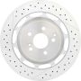 Brembo 09.C128.33 Premium Dual Cast Vented Drilled/Grooved UV Coated Brake Rotor