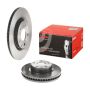 Brembo KT00898 Brembo ceramic brake pad and UV coated vented  brake disc kit