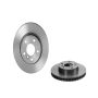 Brembo KT00A25 Brembo ceramic brake pad and UV coated vented  brake disc kit