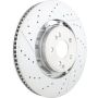 Brembo 09.D411.33 Premium Dual Cast Vented Drilled/Grooved UV Coated Brake Rotor