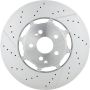 Brembo 09.D411.33 Premium Dual Cast Vented Drilled/Grooved UV Coated Brake Rotor