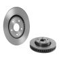 Brembo KT00842 Brembo ceramic brake pad and UV coated vented  brake disc kit