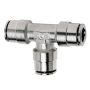 Firestone 3461 Union Tee 1/4in. Nickel Push-Lock Air Fitting - Single (WR17603461)