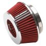 EDELBROCK EDE43611 Pro-Flo Air Filter Cone 3.70 Tall Red/Chrome