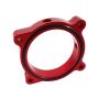 Torque Solution Throttle Body Spacer (Red): Ford Mustang GT 5.0L 2011-2016