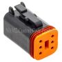 NAMZ DP-6B Deutsch DT Series 6-Wire Plug & Wedgelock - Black (Repl. HD 72116-94BK)