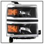 SPYDER 9042447 xTune 14-15 Chevy Silverado 1500 (New Body) OEM Style Headlights w/Trim - Blk (HD-JH-CS14-CC-BK)