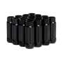 BLOX Racing 12-Sided P17 Tuner Lug Nuts 12x1.5 - Black Steel - Set of 16