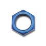 Russell Performance -6 AN Bulkhead Nuts 9/16in -18 Thread Size (Blue)