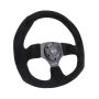 NRG Reinforced Steering Wheel (320mm Horizontal / 330mm Vertical) Black Suede w/Black Stitching