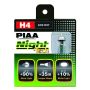 PIAA 10704 PIAA H4 Night Tech Twin Pack Halogen Bulbs
