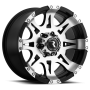 Raceline 982 Raptor 18x9in / 6x135 BP / 25mm Offset / 87.1mm Bore - Black & Machined Wheel