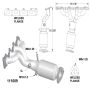 OEM Industries 111009 EXHAUST MANIFOLD WITH INTEGRATED CATALYTIC CONVERTER
