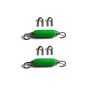 Ticon Industries Green Silicone Titanium Spring Tab and Spring Kit (4 Tabs/2 Springs) - 2 Pack