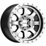 Raceline 929M Avenger 17x9in / 8x165.1 BP / -12mm Offset / 130.81mm Bore - Black & Machined Wheel
