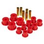 Prothane 1-1014 74-91 Jeep Cherokee Front Spring & Shackle Bushings (w/ 2in OD Main Eye) - Red