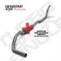 Diamond Eye Performance K4209A-RP Diamond Eye KIT 4in TB MFLR RPLCMENT PIPE SGL AL: 2-WHEEL DRIVE ONLY 89-93 DODGE CUMMINS 5.9L