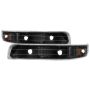 SPYDER 5064271 Xtune Chevy Silverado 99-02 Amber Reflector Bumper Lights Black CBL-JH-CS99-AM-BK