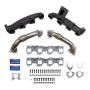 Wehrli WCF100226 17-24 Chevrolet Duramax Billet Exhaust Manifold & Stainless Up Pipe Kit w/ Gaskets & Hardware
