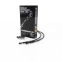 Goodridge TR1051-2FCBK-CB 05-12 Sprint ST1050 Carbon Front SS Brake Lines w/Black Fittings