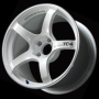 Advan YAD7G38EWMR TC4 17x8.0 +38 5-114.3 Racing White Metallic & Ring Wheel