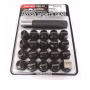Rays W1712125B M12x1.25 5 holes 16pcs nut, 4pcs Lock nut, 1 adapter & 1 lock nut key - Black