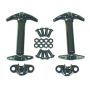 Hood Catch Kit  Black 4 1-95 Jeep CJ/Wrangler YJ