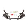 BMR 05-14 S197 Mustang K-Member w/ 1/2in Lowered Motor Mount and STD. Rack Mounts - Black Hammertone