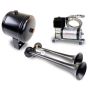 Kleinn Air Horns HK2-1 Kleinn Dual Black Horn Kit w/ 120 PSI Air Compressor / 0.5 gal Air Tank