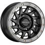Raceline A12BG Squad 15x7in/4x137 BP/10mm Offset/110.18mm Bore - BLK & Gunmetal Ring Beadlock Wheel