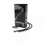 Goodridge TR1050-3FCBK-BK 05-10 Triumph Speed III 1050 Black Front SS Brake Lines w/Black Fittings