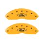 MGP 2 Caliper Covers Engraved Front Oval Logo/Ford Yellow Finish Blk Char 2011 Ford Focus