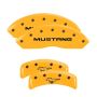 MGP 4 Caliper Covers Engraved Front Mustang Rear Pony Yellow Finish Black Char 2004 Ford Mustang