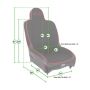 PRP Seats A100110-201 PRP Premier High Back Suspension Seat - Black Vinyl w/Silver PRP Logo