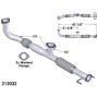 OEM Industries 213032 CATALYTIC CONVERTER AND PIPE ASSEMBLY