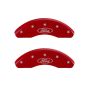 MGP 10102FFRDRD Front set 2 Caliper Covers Engraved Front Oval logo/Ford Red finish silver ch