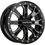 Raceline A71MB Mamba 15x6in/4x137 BP/40mm Offset/110.18mm Bore - Black & Machined Beadlock Wheel